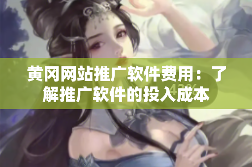 黄冈网站推广软件费用：了解推广软件的投入成本