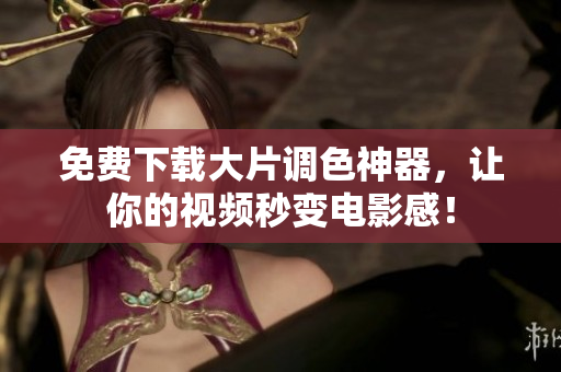 免费下载大片调色神器，让你的视频秒变电影感！