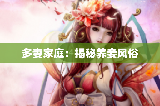 多妻家庭：揭秘养妾风俗