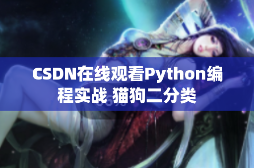CSDN在线观看Python编程实战 猫狗二分类
