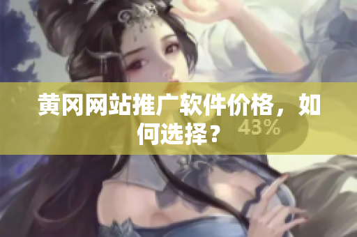 黄冈网站推广软件价格，如何选择？