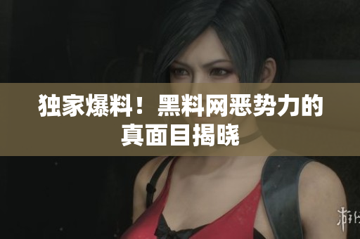 独家爆料！黑料网恶势力的真面目揭晓