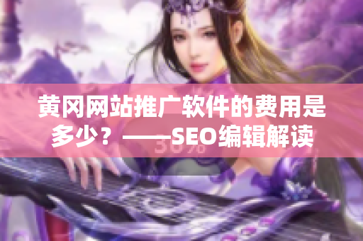 黄冈网站推广软件的费用是多少？——SEO编辑解读