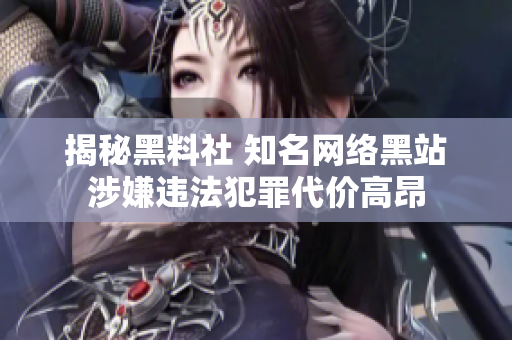 揭秘黑料社 知名网络黑站涉嫌违法犯罪代价高昂