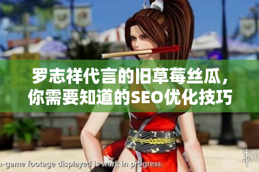 罗志祥代言的旧草莓丝瓜，你需要知道的SEO优化技巧