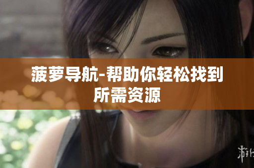 菠萝导航-帮助你轻松找到所需资源