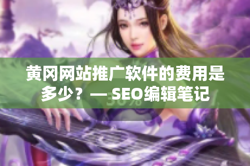 黄冈网站推广软件的费用是多少？— SEO编辑笔记