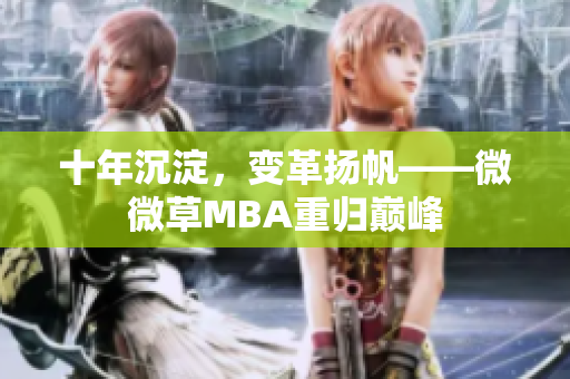 十年沉淀，变革扬帆——微微草MBA重归巅峰
