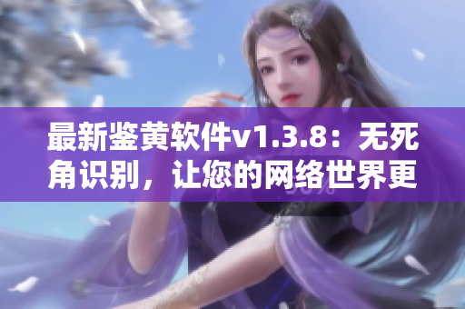 最新鉴黄软件v1.3.8：无死角识别，让您的网络世界更清净