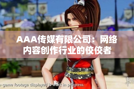 AAA传媒有限公司：网络内容创作行业的佼佼者
