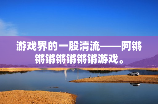 游戏界的一股清流——阿锵锵锵锵锵锵锵游戏。