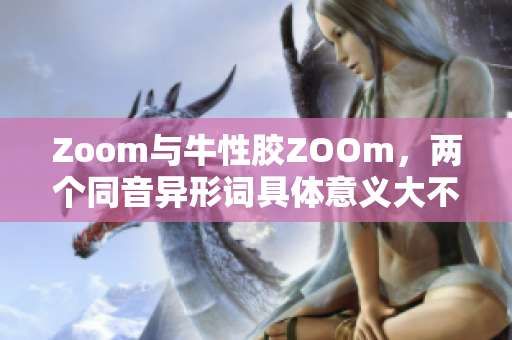 Zoom与牛性胶ZOOm，两个同音异形词具体意义大不同