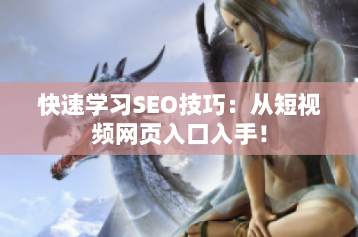 快速学习SEO技巧：从短视频网页入口入手！