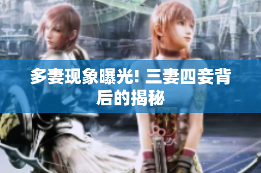多妻现象曝光! 三妻四妾背后的揭秘