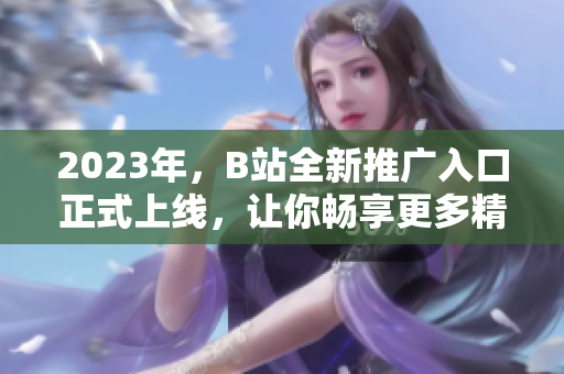 2023年，B站全新推广入口正式上线，让你畅享更多精彩内容！