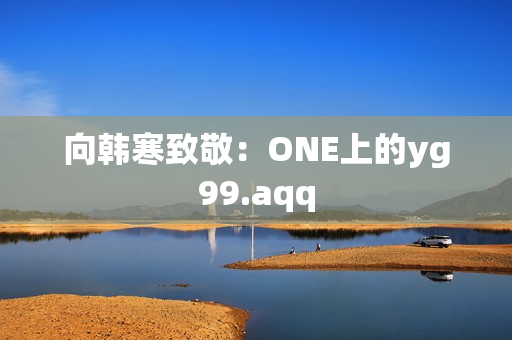 向韩寒致敬：ONE上的yg99.aqq
