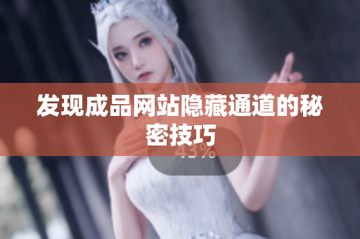 发现成品网站隐藏通道的秘密技巧