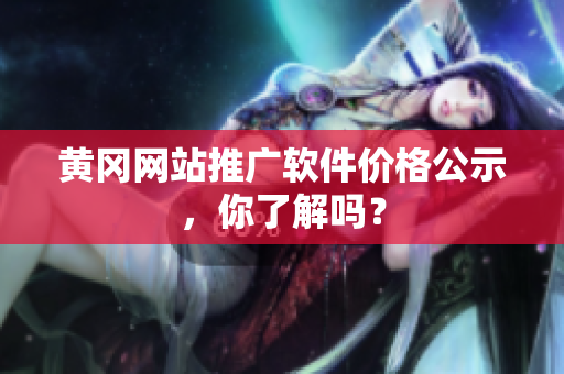 黄冈网站推广软件价格公示，你了解吗？
