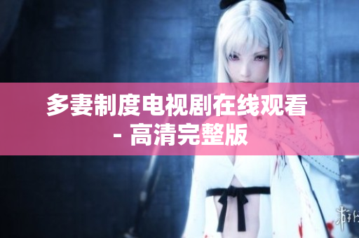 多妻制度电视剧在线观看 - 高清完整版