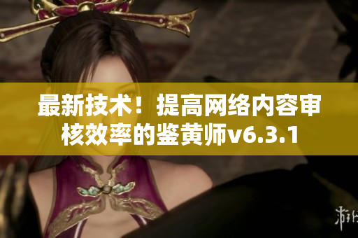 最新技术！提高网络内容审核效率的鉴黄师v6.3.1