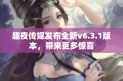 趣夜传媒发布全新v6.3.1版本，带来更多惊喜