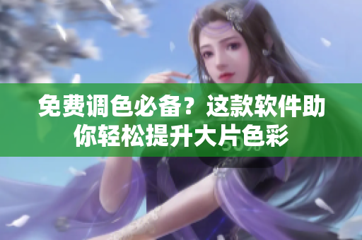 免费调色必备？这款软件助你轻松提升大片色彩
