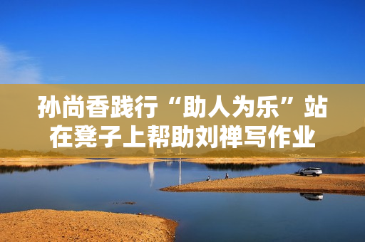 孙尚香践行“助人为乐”站在凳子上帮助刘禅写作业