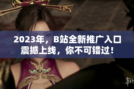 2023年，B站全新推广入口震撼上线，你不可错过！