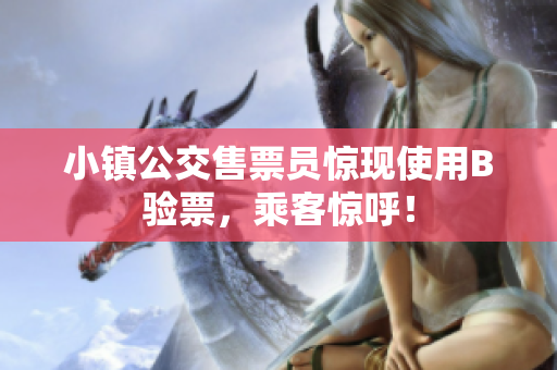 小镇公交售票员惊现使用B验票，乘客惊呼！