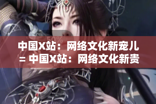 中国X站：网络文化新宠儿 = 中国X站：网络文化新贵
