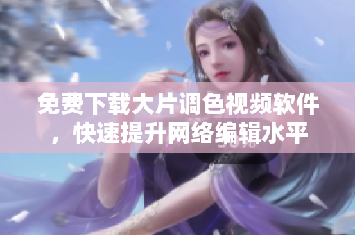 免费下载大片调色视频软件，快速提升网络编辑水平