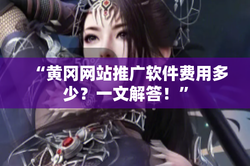 “黄冈网站推广软件费用多少？一文解答！”