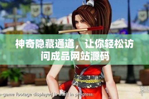 神奇隐藏通道，让你轻松访问成品网站源码