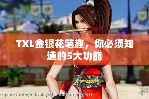 TXL金银花笔趣，你必须知道的5大功能