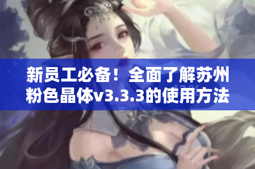 新员工必备！全面了解苏州粉色晶体v3.3.3的使用方法