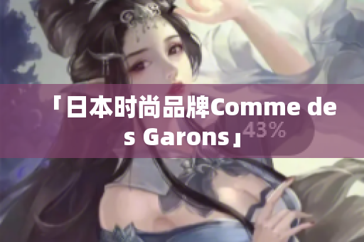 「日本时尚品牌Comme des Garons」