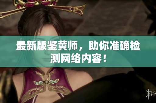 最新版鉴黄师，助你准确检测网络内容！