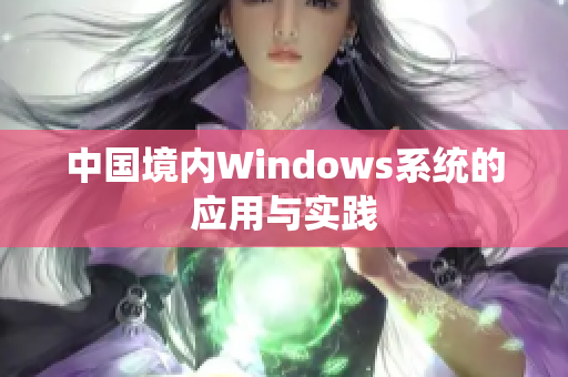 中国境内Windows系统的应用与实践
