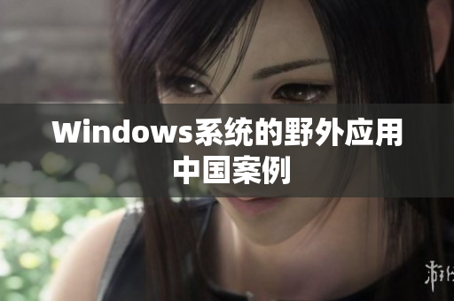 Windows系统的野外应用 中国案例