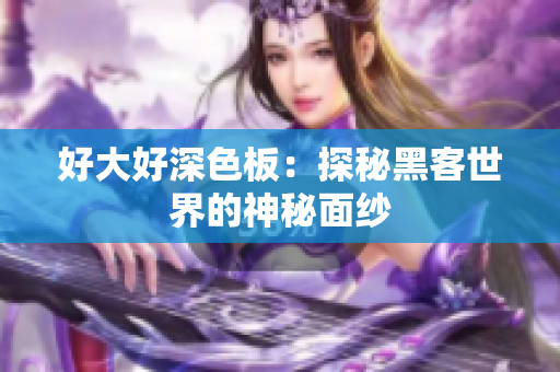好大好深色板：探秘黑客世界的神秘面纱