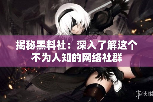 揭秘黑料社：深入了解这个不为人知的网络社群
