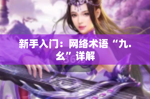 新手入门：网络术语“九.幺”详解