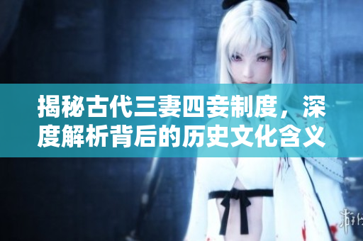 揭秘古代三妻四妾制度，深度解析背后的历史文化含义