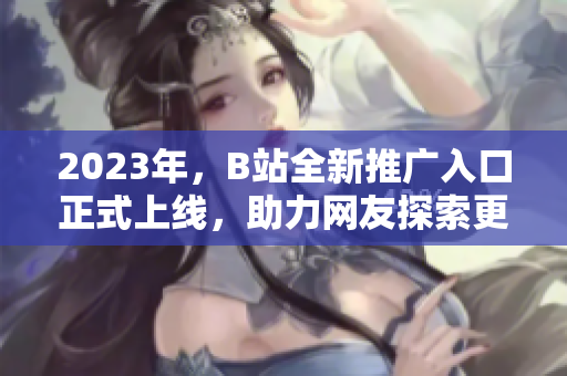 2023年，B站全新推广入口正式上线，助力网友探索更精彩