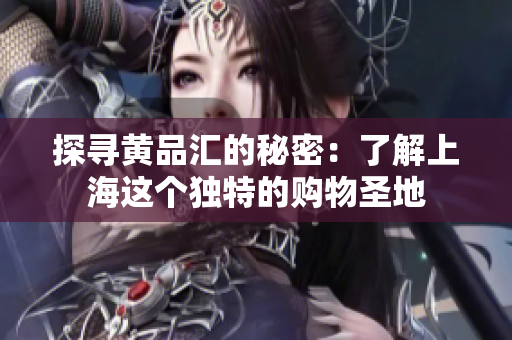探寻黄品汇的秘密：了解上海这个独特的购物圣地
