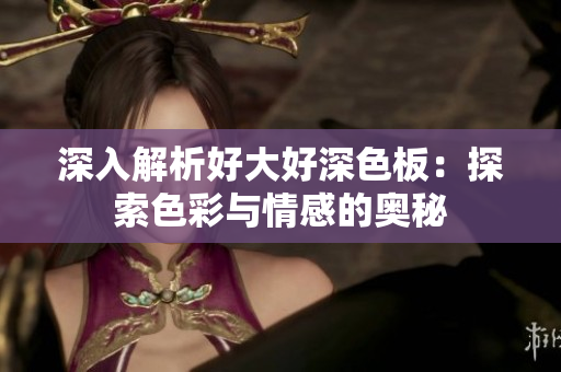 深入解析好大好深色板：探索色彩与情感的奥秘