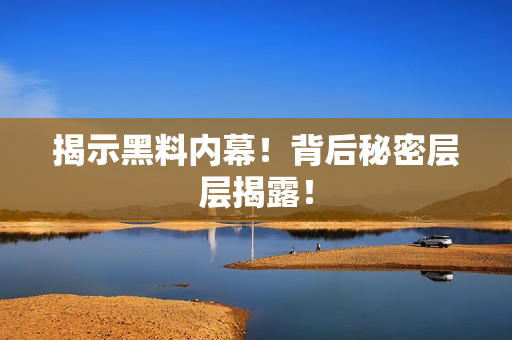 揭示黑料内幕！背后秘密层层揭露！