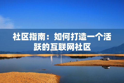 社区指南：如何打造一个活跃的互联网社区