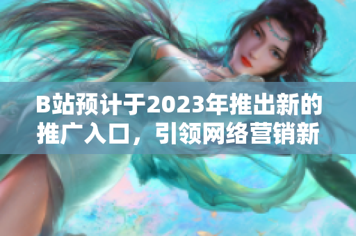 B站预计于2023年推出新的推广入口，引领网络营销新风尚
