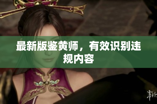 最新版鉴黄师，有效识别违规内容